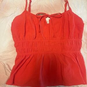 Women's Red Sleeveless Top